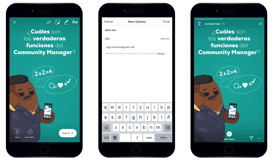 Cómo configurar el swipe up en Instagram