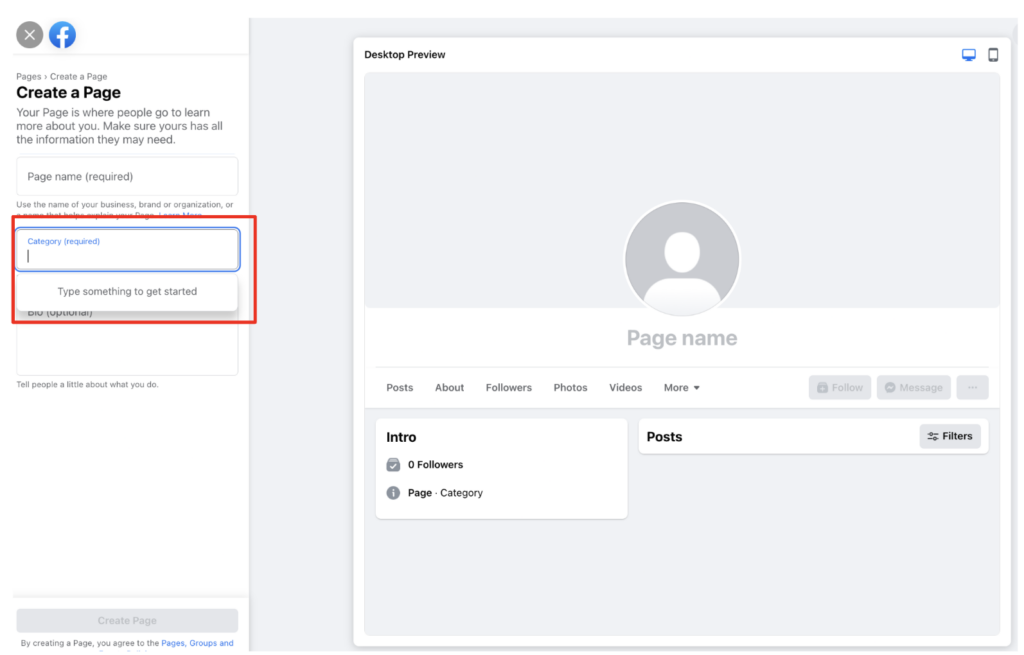 Facebook crear página
