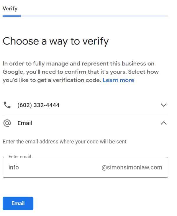 Choose a way to verify
