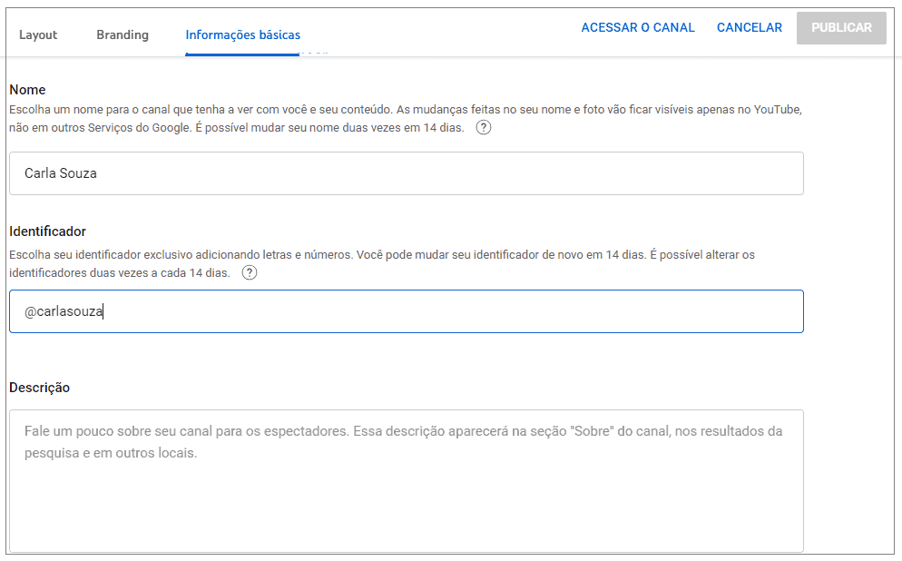 Como criar um canal no Youtube - Informações básicas