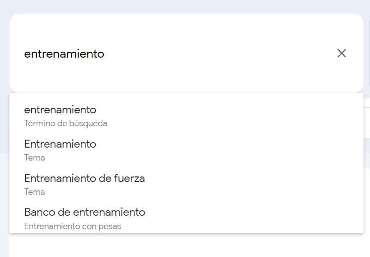 Crear grupos de temas
